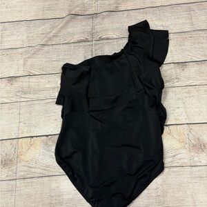 Cacique Black Swimsuit with Ruffle Detail